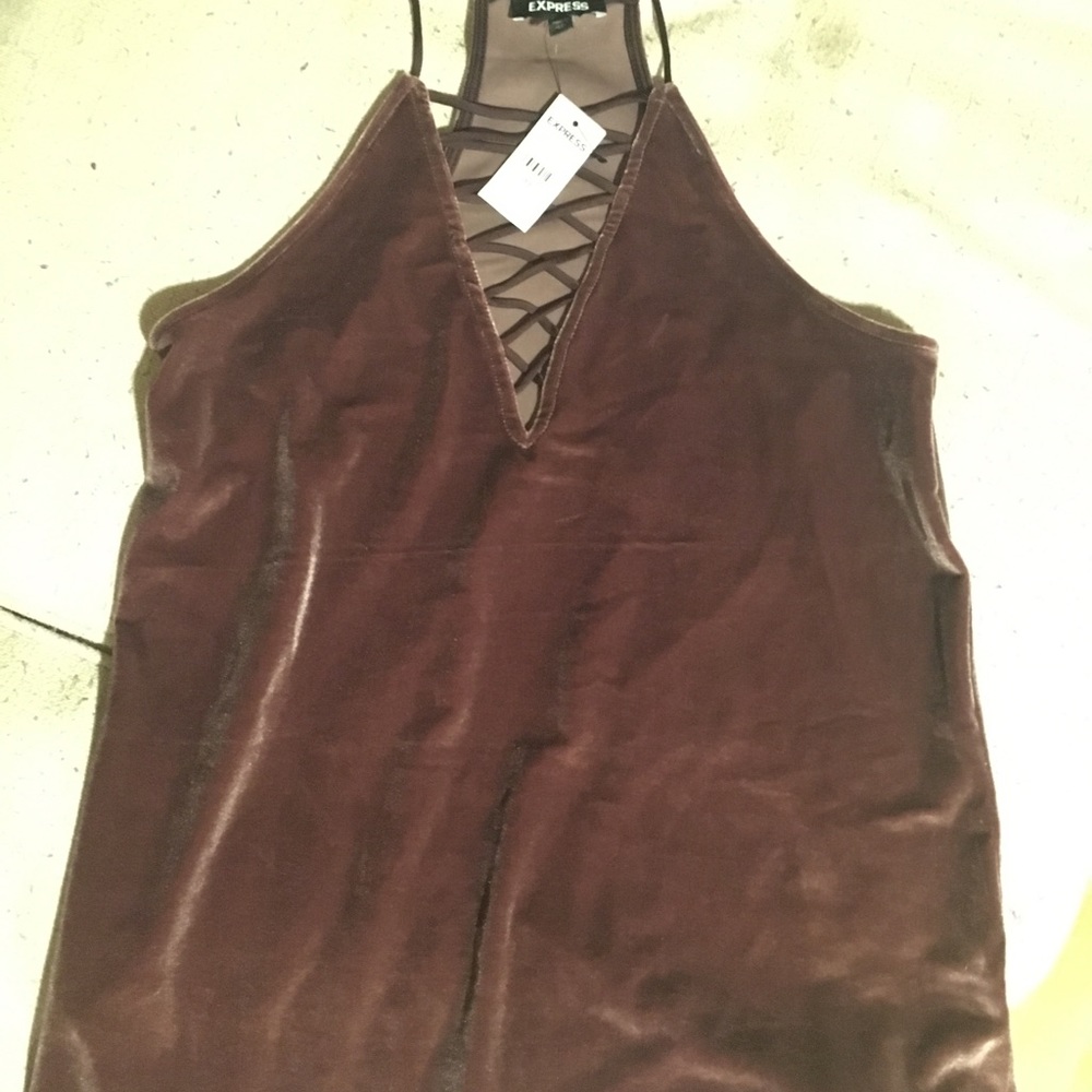 💜Velvet Lace Up Racerback Cami - Picture 5 of 5